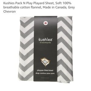 Gray Chevron Playpen Fitted Sheet